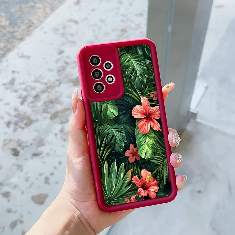 Фото Винтажный чехол для телефона с цветочным узором Palm Leaf для Xiaomi Redmi Note 14 Pro Plus 13 12 11 PRO 10 9 9S 11T Ultra 14C 13C 12C Чехлы №5