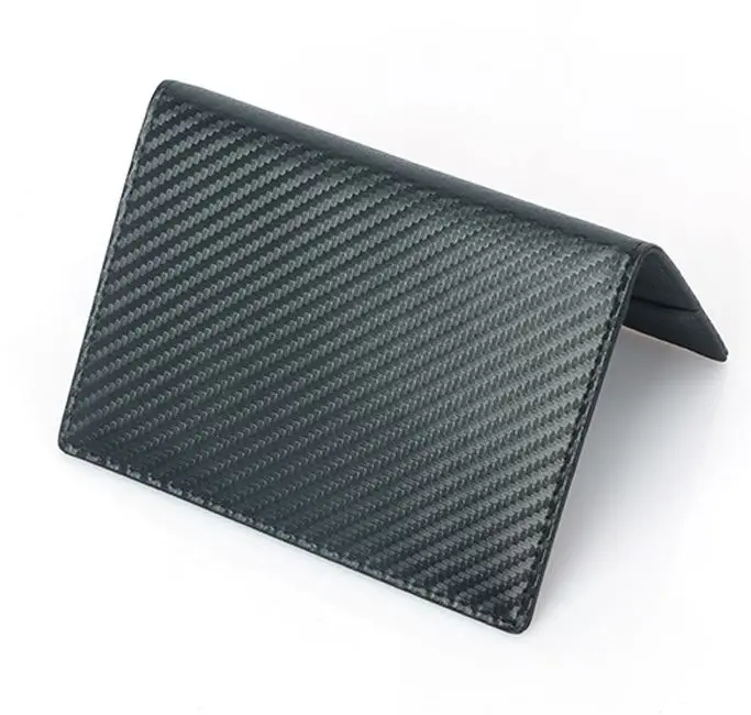 Carbon Fiber Passport Cover Travel Wallet Slim Credit ID Card Holder Boarding Wallet Men Women Coin Pocket Purse