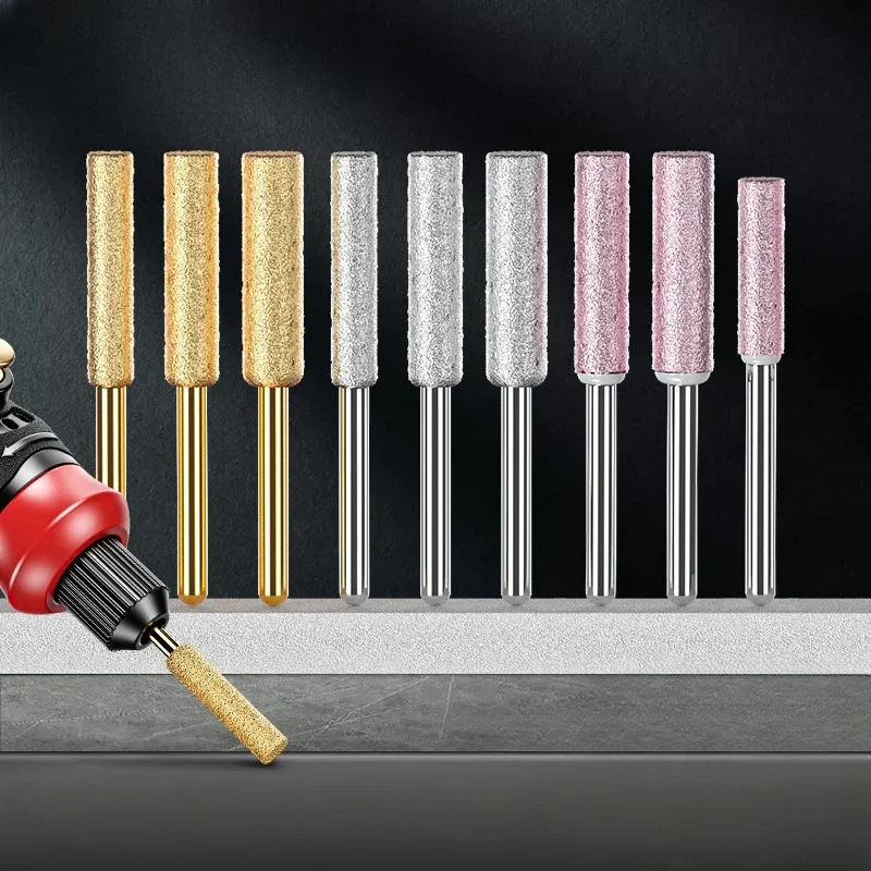 6/1 шт. spcs цилиндрическая заточка с алмазным покрытием 4/4 8/5 5 мм точилка для