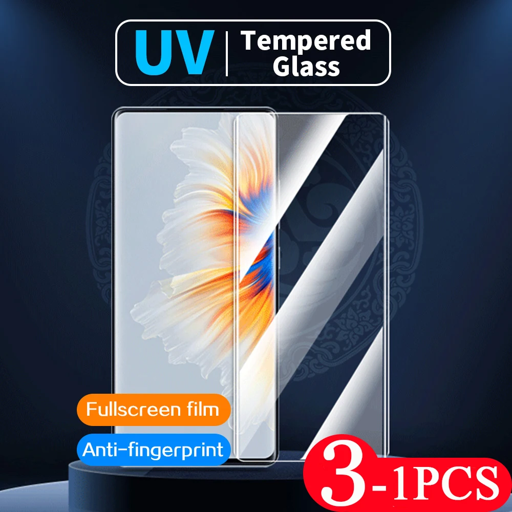

3/2/1 шт. 9D полное покрытие УФ закаленное стекло для xiaomi civi 2 1s Mix 4 note 10 lite cc9 pro защита для экрана телефона защитная пленка
