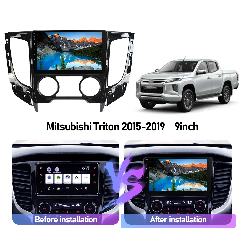 

Eunavi Android Auto GPS Navigation For Mitsubishi TRITON 2015 - 2019 MT Car Radio Multimedia Video Player 2din 2 din Carplay