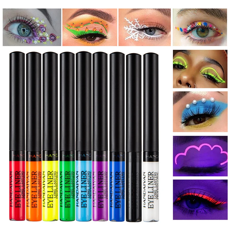 

New Colorful Eyeliner Pen Eyes Makeup For Women Waterproof Liquid Color Eye Liner Pencil Matte Purple Pen Make Up Cosmetics