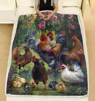 plstar cosmos farmer poultry in garden flannel blanket 3d all over printed blanket kids adult soft bed cover sheet plush blanket
