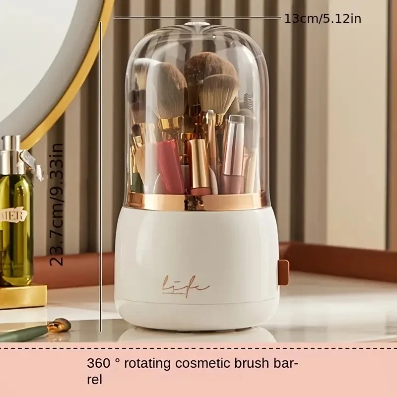 360°Rotating Makeup Organizer Brush Holder Cosmetic Storage Box Pencil Case Lipstick
