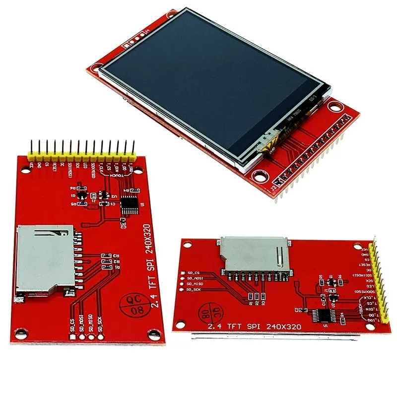 

2.4" 2.4 inch 240x320 SPI TFT LCD Serial Port Module 5V/3.3V PCB Adapter Micro SD Card ILI9341 LCD Display White LED