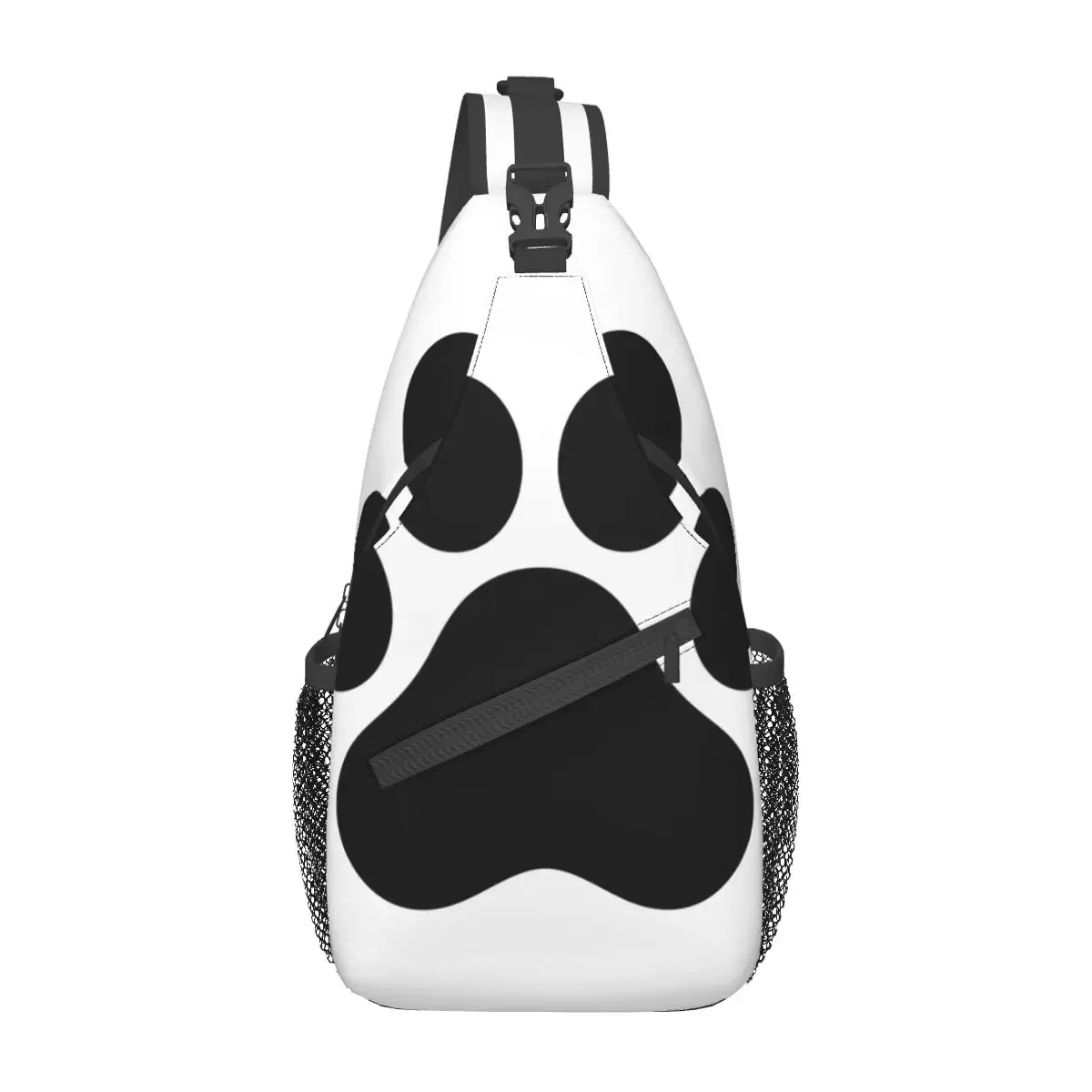 Маленькая сумка-слинг с изображением собачьих лап французского бульдога