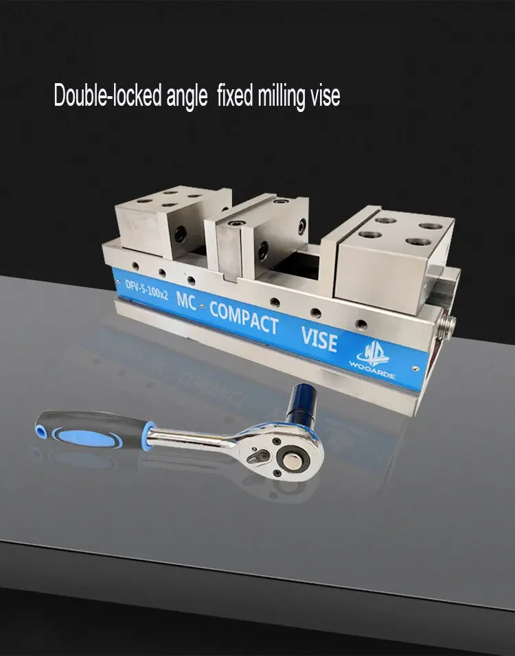 DFV-5-80x2 высокоточный фрезерный станок с ЧПУ MC компактные тиски двойной станцией и