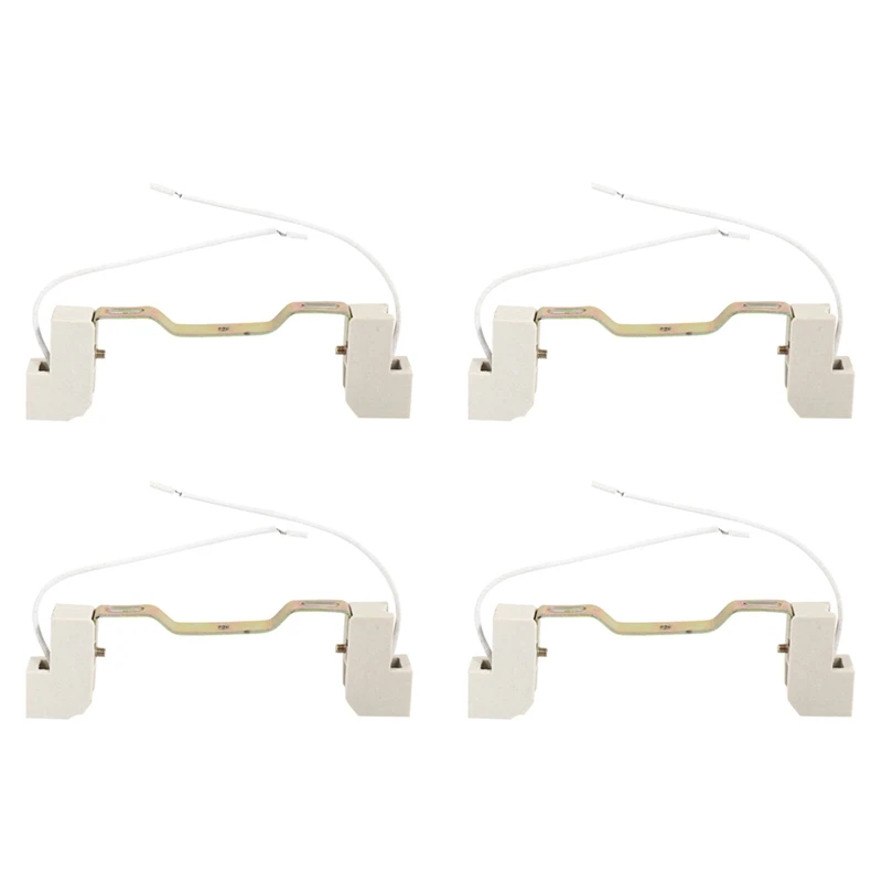 

4X R7S Bulb Socket Lamp Holder Connector Metal Ceramics Handle For Flood Light, 118Mm