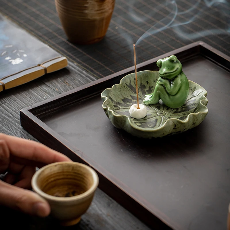 Зеленые керамические подставки для благовоний TANGPIN красивая подставка в виде