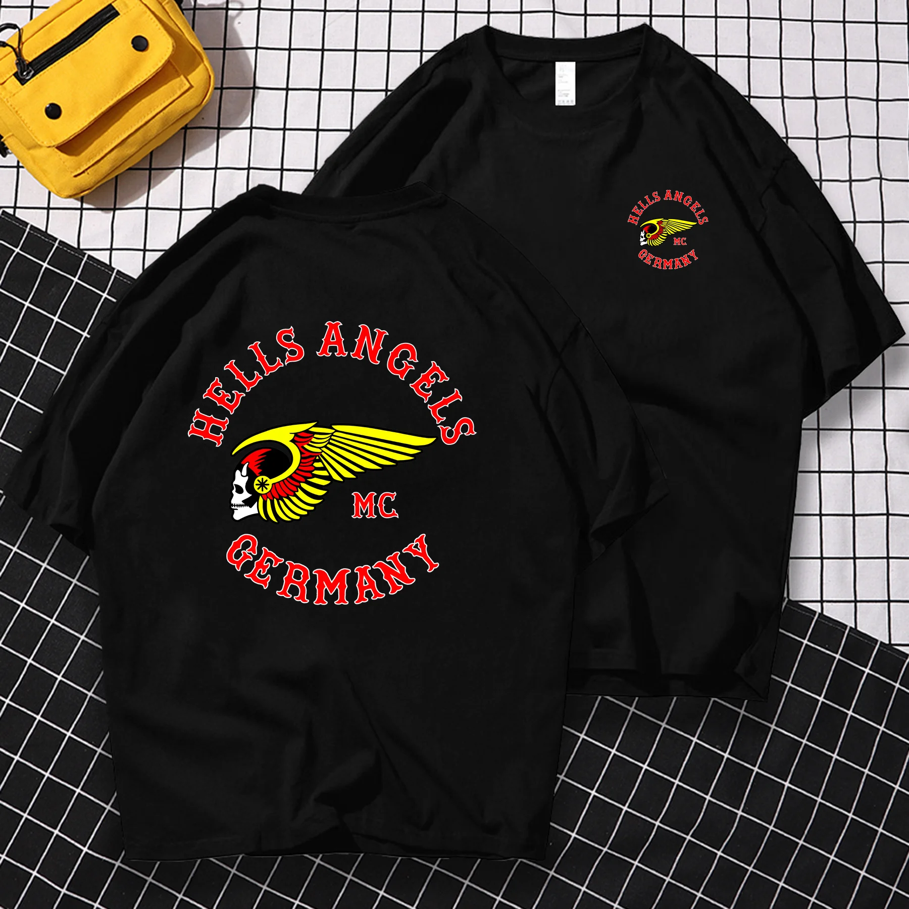 

Men/women Harajuku Anime Summer Fashion Y2k Hip Hop Oversized T-shirt Hells Angels T-shirt Graphic Tees Short Sleeve Tops