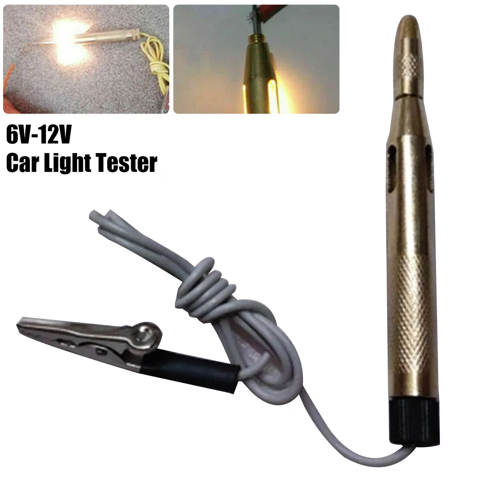 

Car Voltage Tester Probe Pen Detector DC 6V/12V/24V Car Testing Tool Auto Circuit Fuse Test Light Probe Pencil Voltage Detector