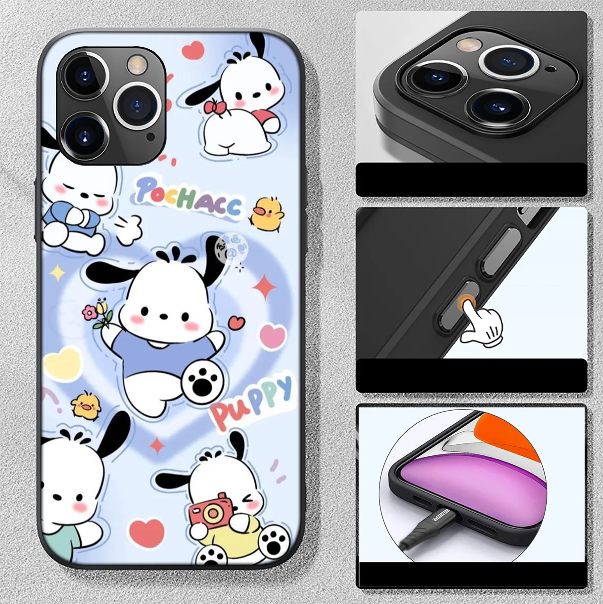SO48 Cute Pochacco Dog Case для Samsung Galaxy A41 A42 A71 A72 A73 J2 J4 J5 J6 J7 J8 A6 A7 A8 A9 Plus 2018 Prime Pro Core (art.: 3920ca7076f07) - 3920ca7076f07