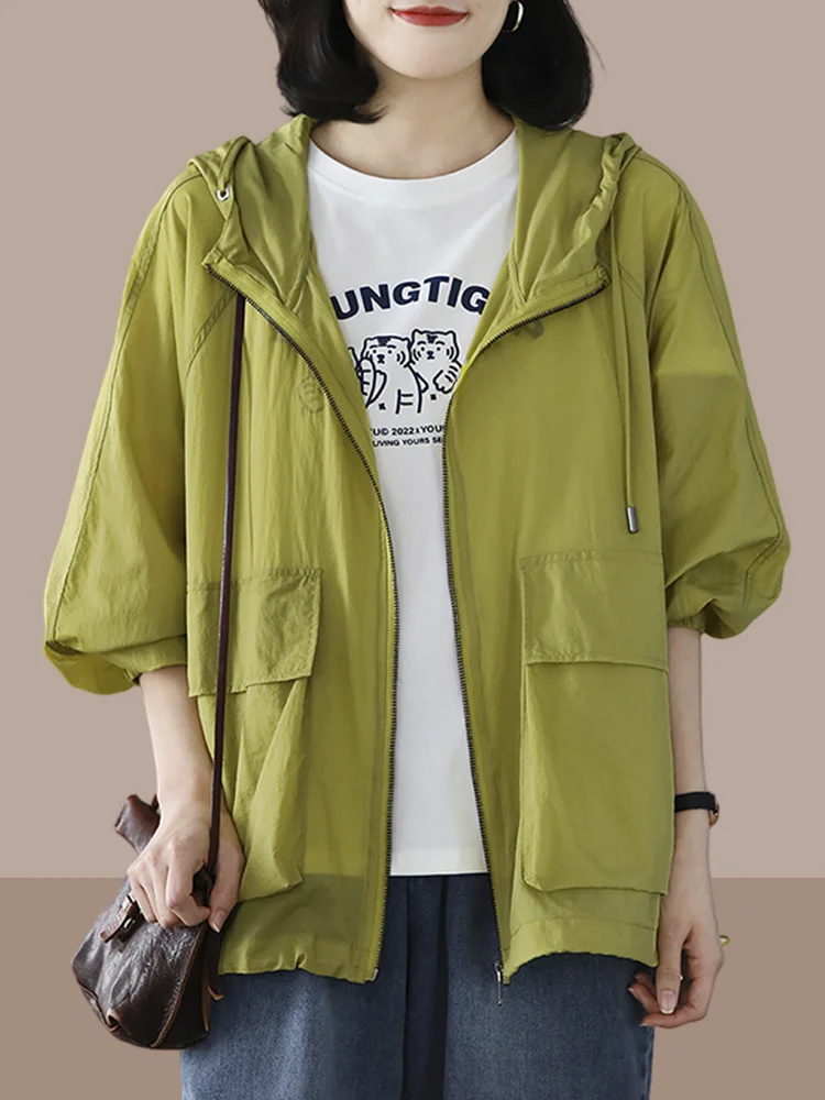 Летняя тонкая Солнцезащитная одежда новинка 2024 модная женская верхняя