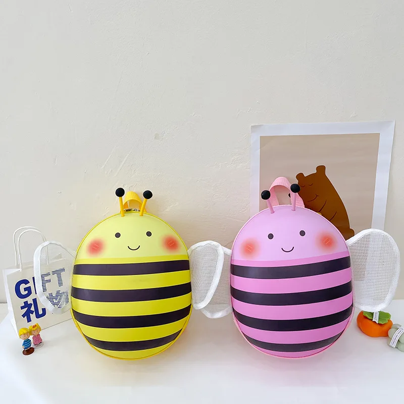 

Children's Backpack Cute Little Bee Shape Pvc Bag Baby Preschool Kindergarten School Bag Kids Accessories