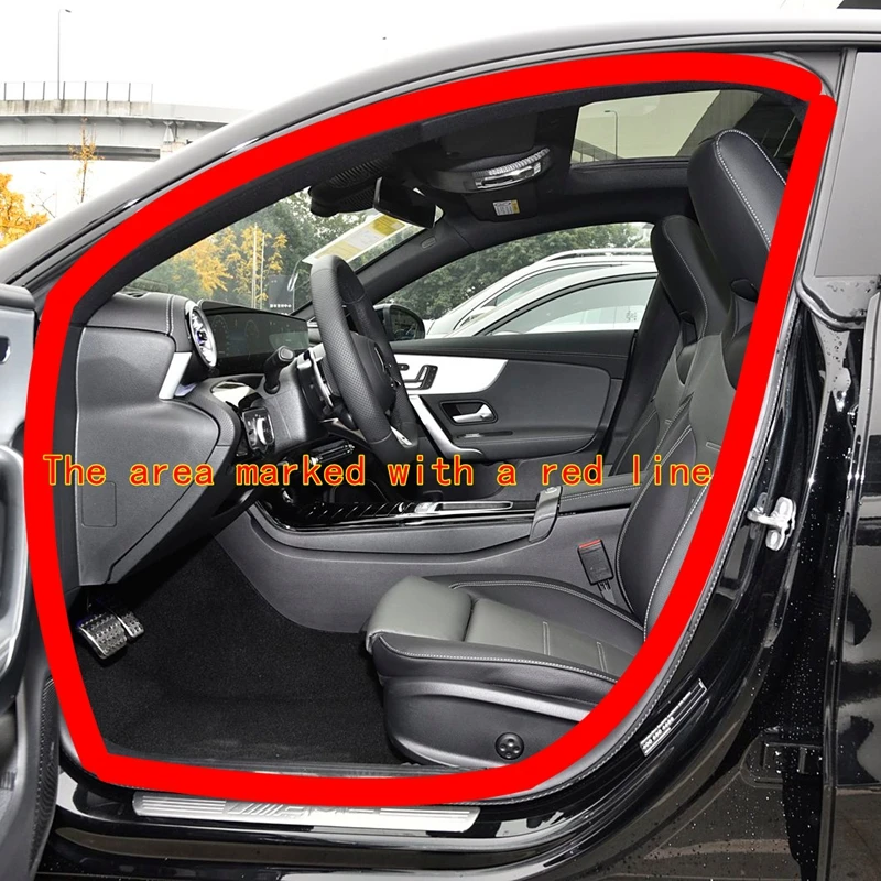 Фото Подходит для Mercedes Benz GLK X204 200 250 260 300 350 4MATIC, уплотнительная лента для рамки передней и задней двери, защитная полоса для края №1