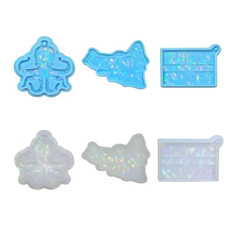 

Light and Shadow Keychain Pendant Silicone Molds Various Styles Mold DIY Ornaments Mould for Birthday Gift