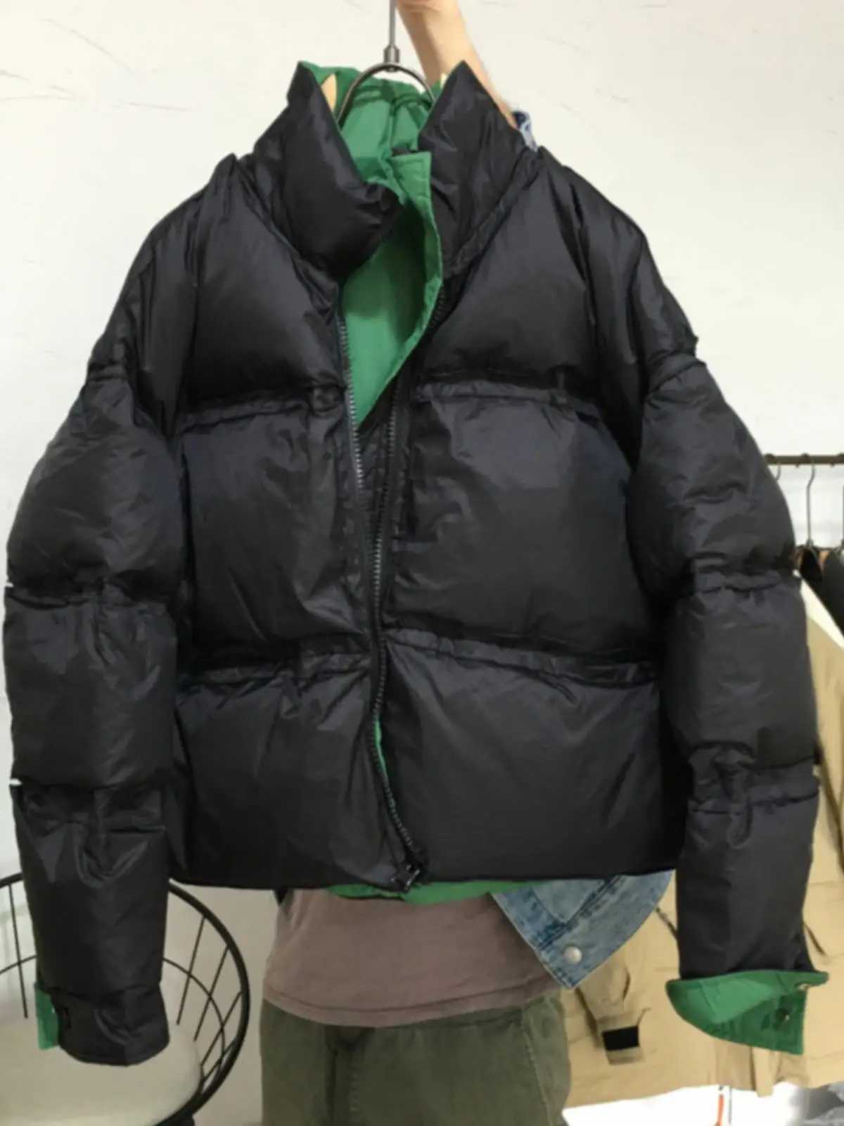 New Women clothes European Goods White Duck Down Down jacket Female Winter Small down Coat Short Double-sided Wear Loose Oute...