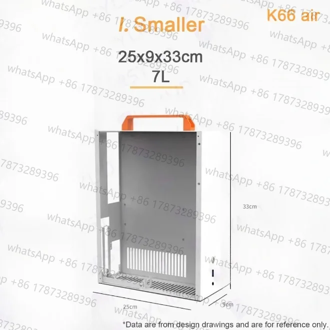 Фото ARSYLID K66-ATX ITX Тонкий корпус A4, радиатор 75 мм, гибкий блок питания для видеокарты 240 мм SGPC K66air №5