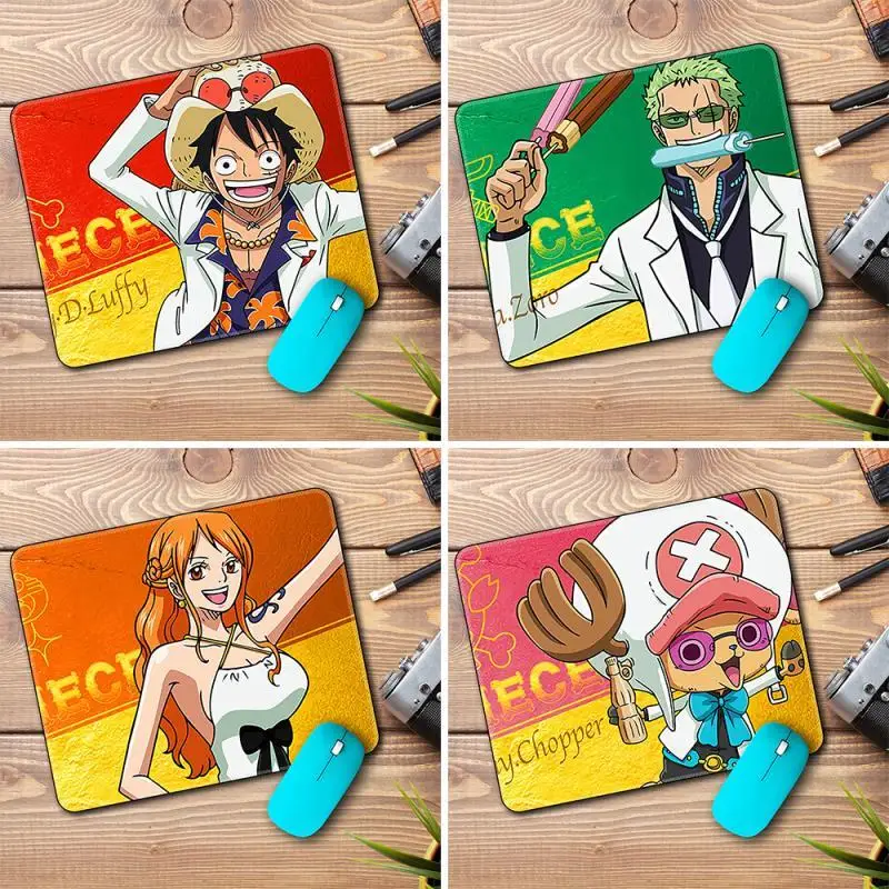 

One Piece Small Mouse Pad Anime Merchandise Lock Edge Game Mouse Straw Hat Luffy Zoro