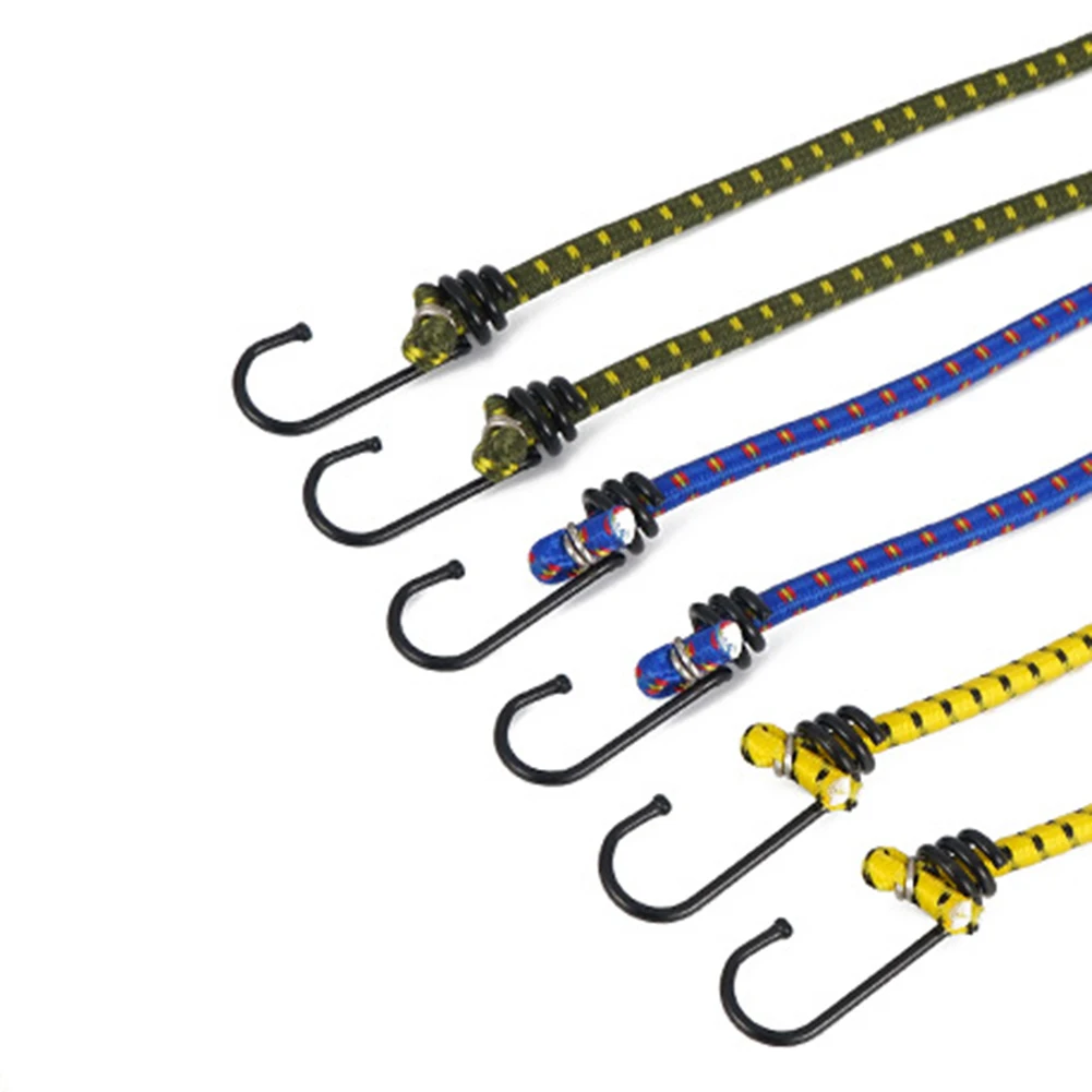 

6Pcs Elastic Bungee Cord Set Tied Rope High Elasticity Luggage Straps Rope Hooks Stretch Tie Outdoors Camping Accessories