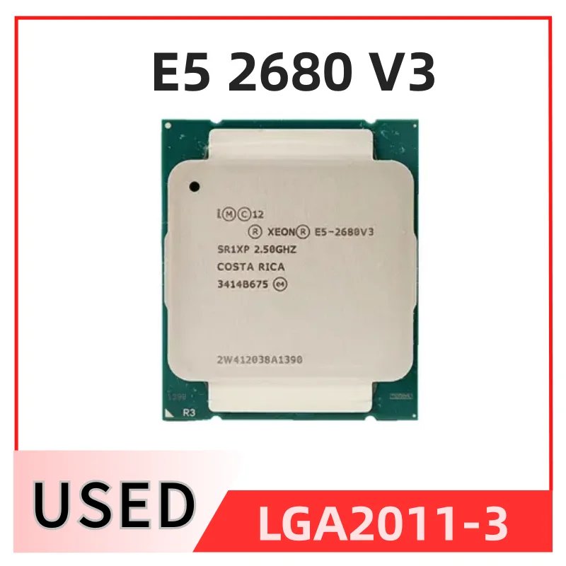 

E5 2680 V3 Processor SR1XP 2.5Ghz 12 Core 30MB Socket LGA 2011-3 CPU E5 2680V3