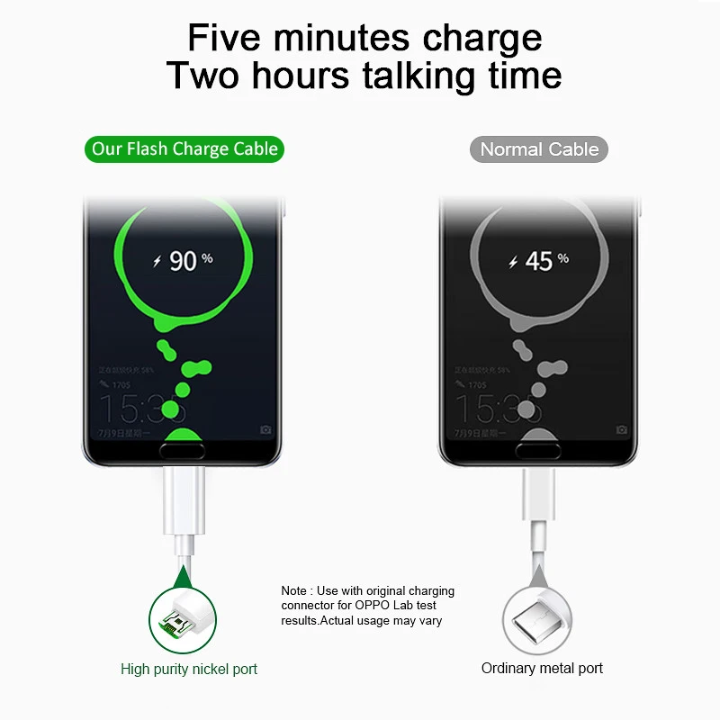 Кабель Micro USB 5A для быстрой зарядки OPPO VOOC Find 9 7 X5 X6 X3 Pro Neo N2 Reno 10 6 8 A77 A78 A38