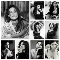 diy monica bellucci black white art diamond painting italy sexy movie actress cross stitch embroidery picture mosaic room decor