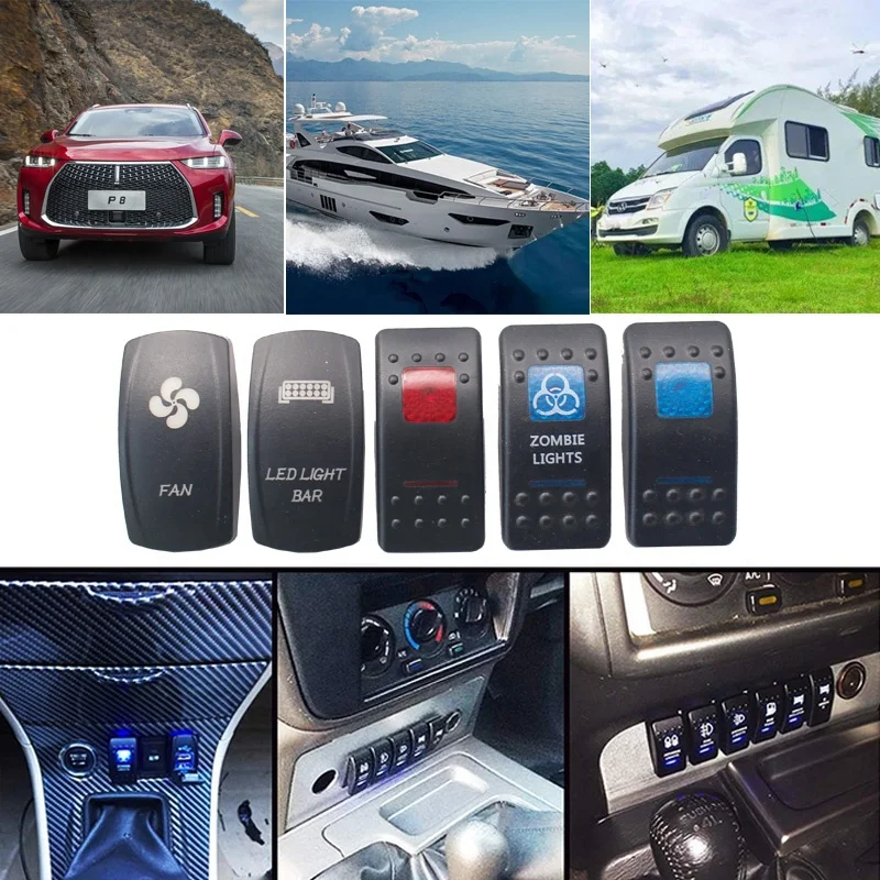 Морской водонепроницаемый 12-вольтовый RV светодиодный морской переключатель