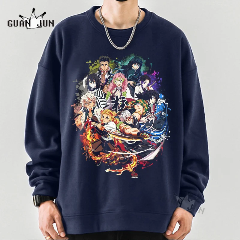 

Kimetsu No Yaiba Demon Slayer Sweatshirts 90s Anime Kamado Nezuko Print Fashion Hooded Streetswear Long Sleeve Pullover Sudadera