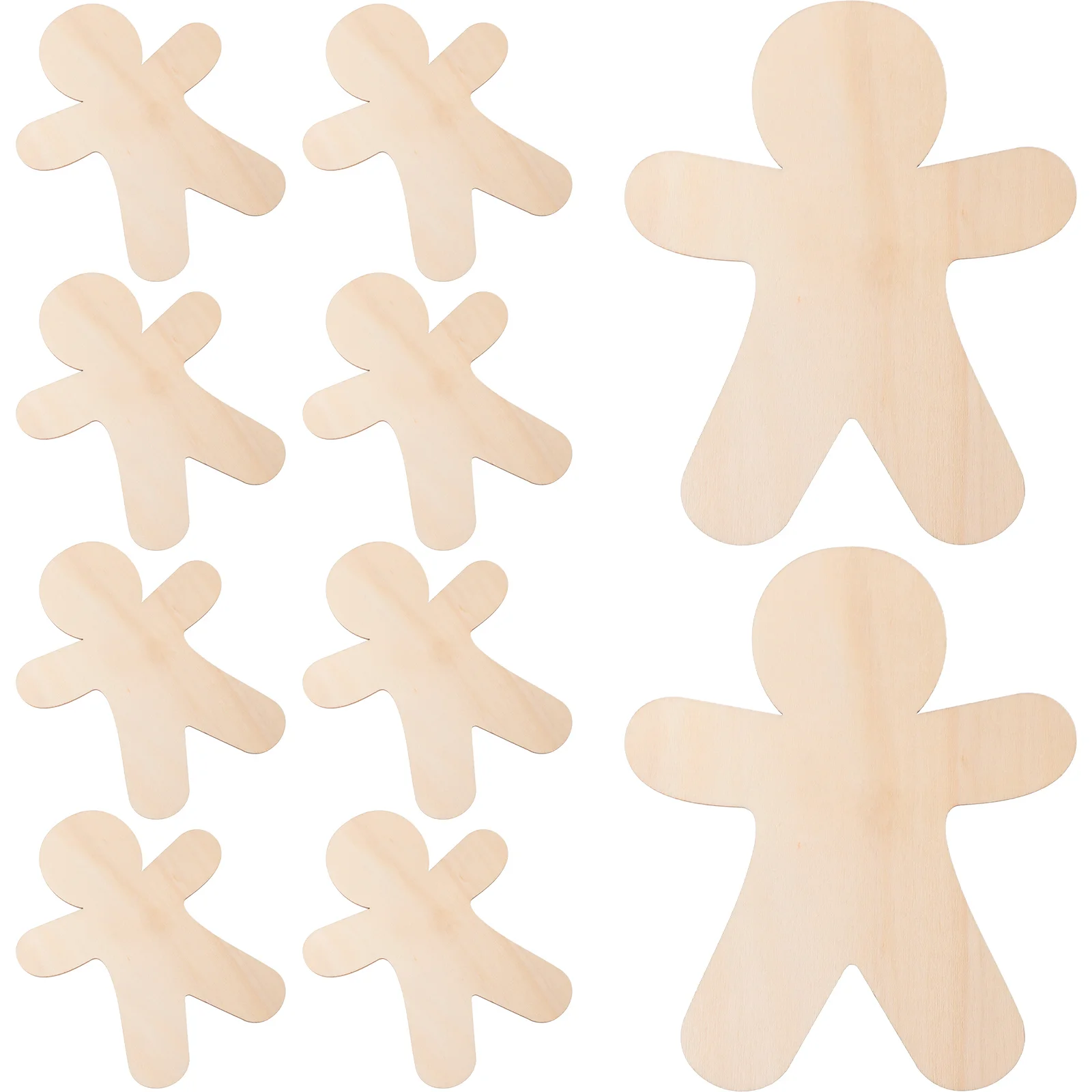 

10pcs Christmas Tree Embellishment Wooden Gingerbread Cutouts Ornament