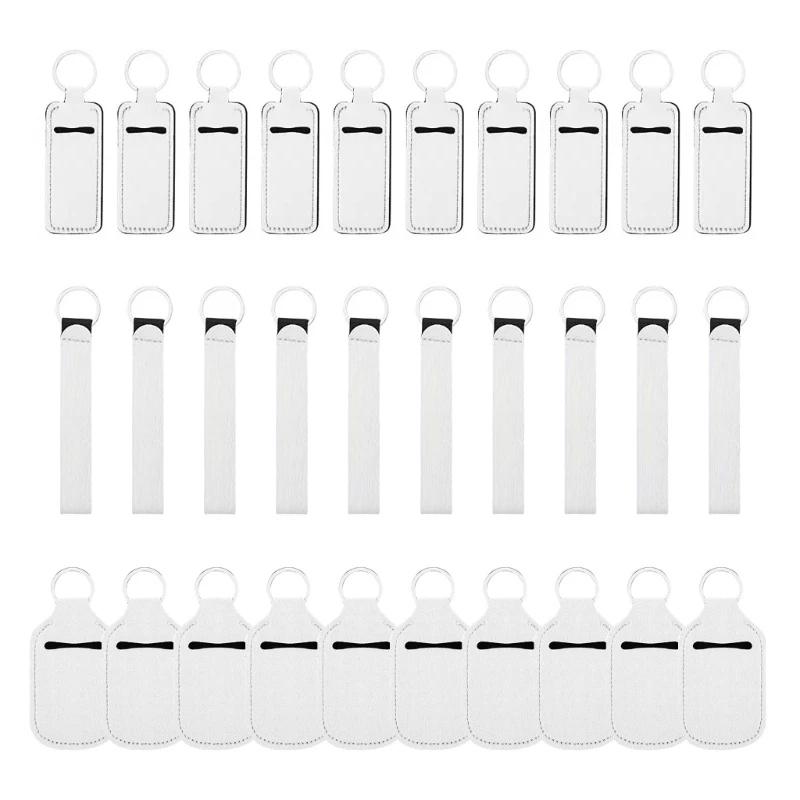 30 шт. ремешок для ключей с ремешком Balnk держатель помады и дорожный бутылки |
