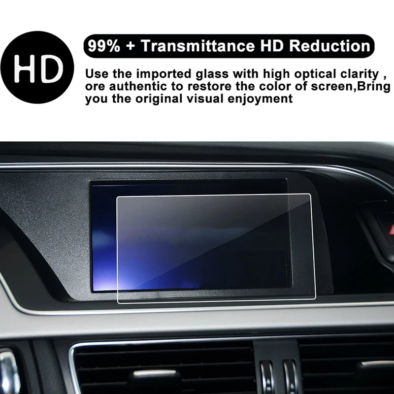 

For 2010-2016 - Q5 SQ5 A4 A5 S4 S5 MMI 6-Inch Navigation Touch-Screen Display Tempered Glass Protector Film 141X77mm