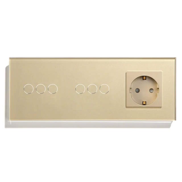 

BSEED Сенсорные настенные выключатели 1/2/3 Gang синего цвета