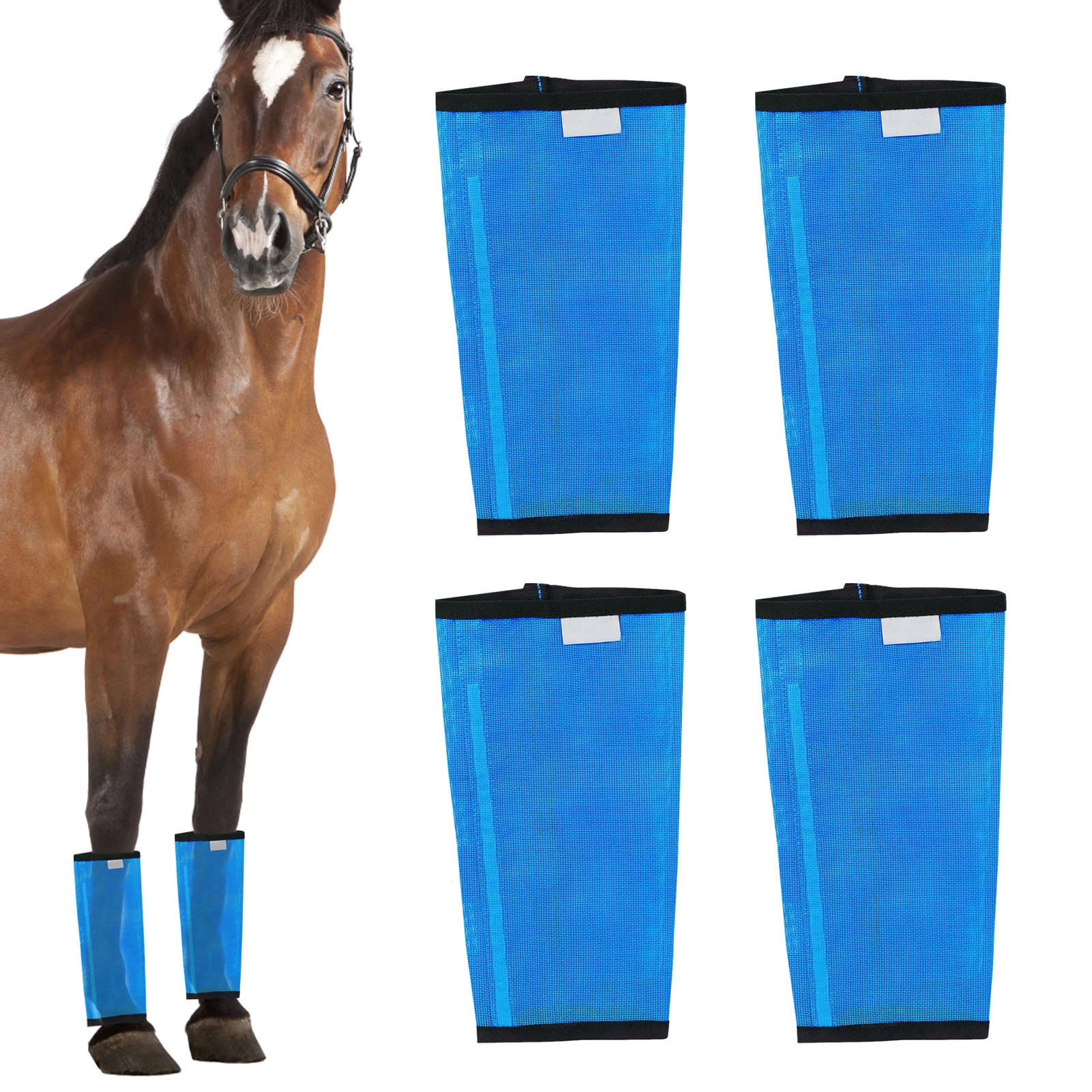 

Fly Boots For Horses 4 Pieces Breathable Mesh Fly Boots For Horse Breathable With Natural Air Flow Greatly Reduce Stomping