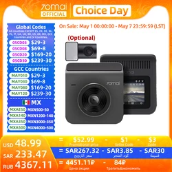 Видеорегистратор Xiaomi 70mai с режимом парковки и второй камерой заднего вида