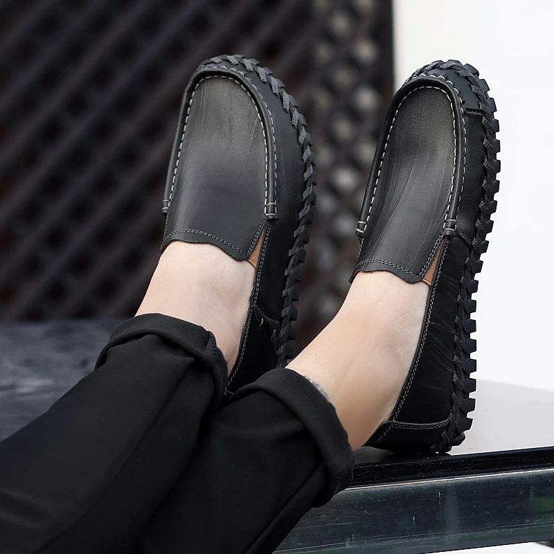 Мужская повседневная обувь высокого качества для вождения удобная мужская