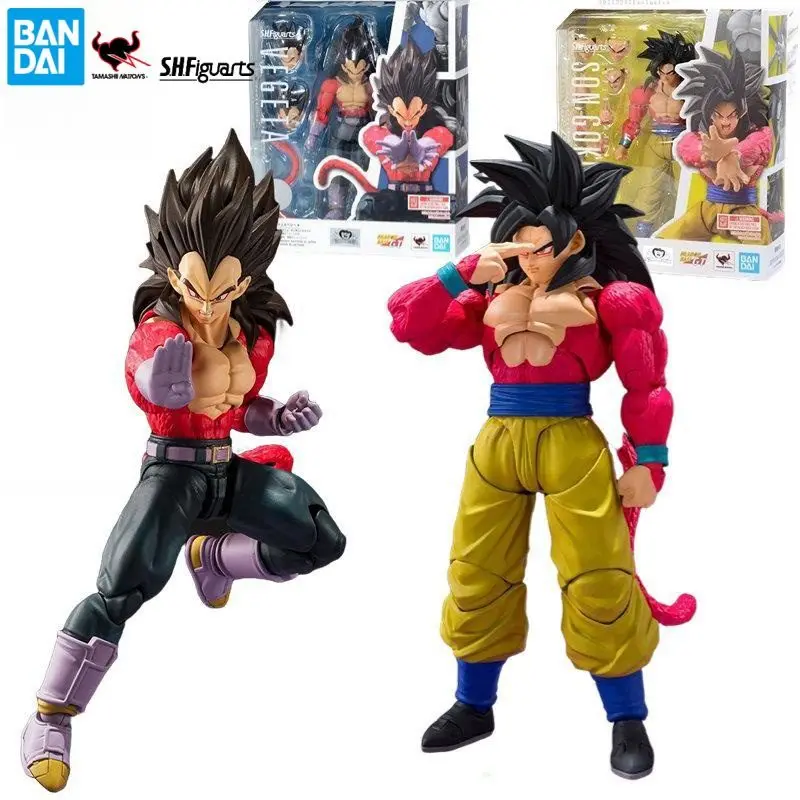 

В наличии Bandai Shf Dragonball Gt Super Saiyan 4 Ssj4 Super Four Vegeta Bida аниме экшн-фигурки подарки игрушки