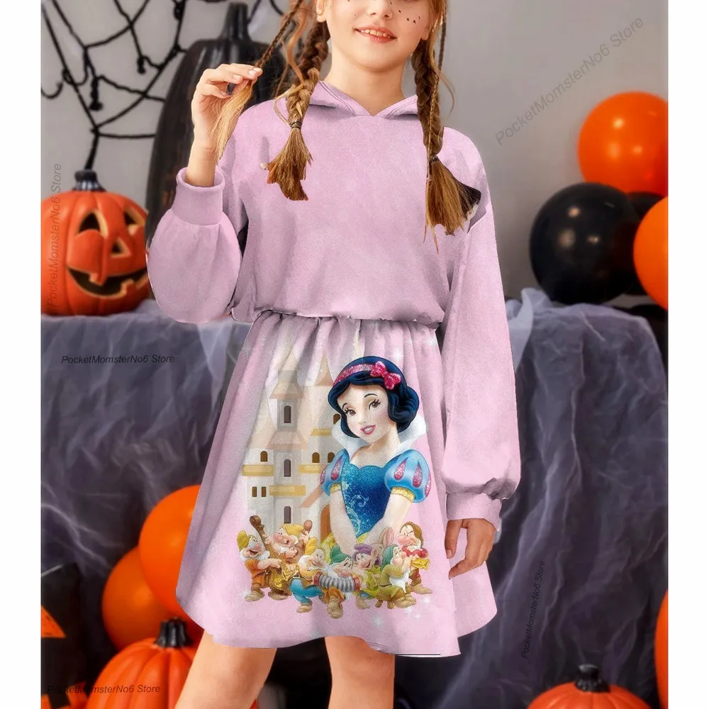 Купи 2022 Disney Snow White Christmas Hoodie Sweater Princess Dress Clothes Fall Girls Sweater Print Girls Pullover Hoodie за 432 рублей в магазине AliExpress