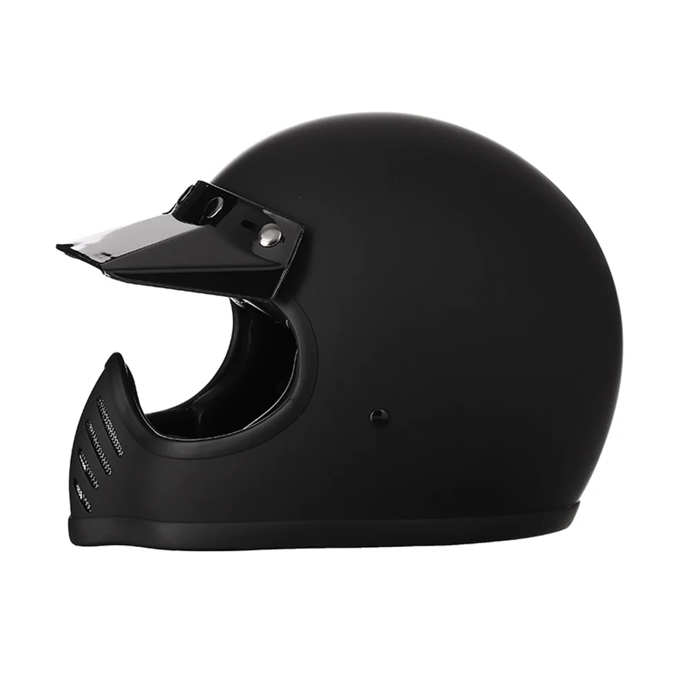 

Luxury Full Face Dirt Bike Helmet Moto-03 Fiberglass Shell Lightweight Motocross Cascos Para Moto Vintage Racing Helmet DOT ECE