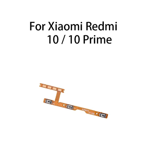 Кнопка включения/выключения питания, кнопка управления громкостью, гибкий кабель для Xiaomi Redmi 10 / Redmi 10 Prime