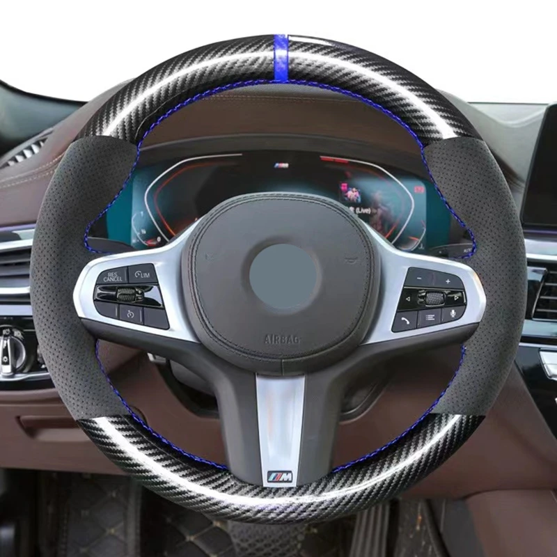 

No-Slip Suede Customized DIY Car Steering Wheel Cover For BMW M Sport G30 G31 G32 G20 G21 G14 G15 G16 X3 G01 X4 G02 X5 G05