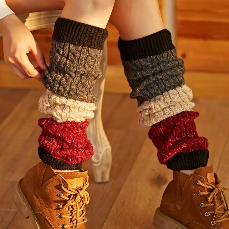 Japanese Warm Wool Leg Protector Hemp Pile Socks Autumn And Winter Fashion Loose Foot Cover Women's Boot Cover