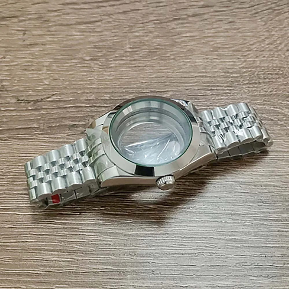 39MM Sapphire Glass Watch Case + Strap for NH35/NH36 Movement Accessories