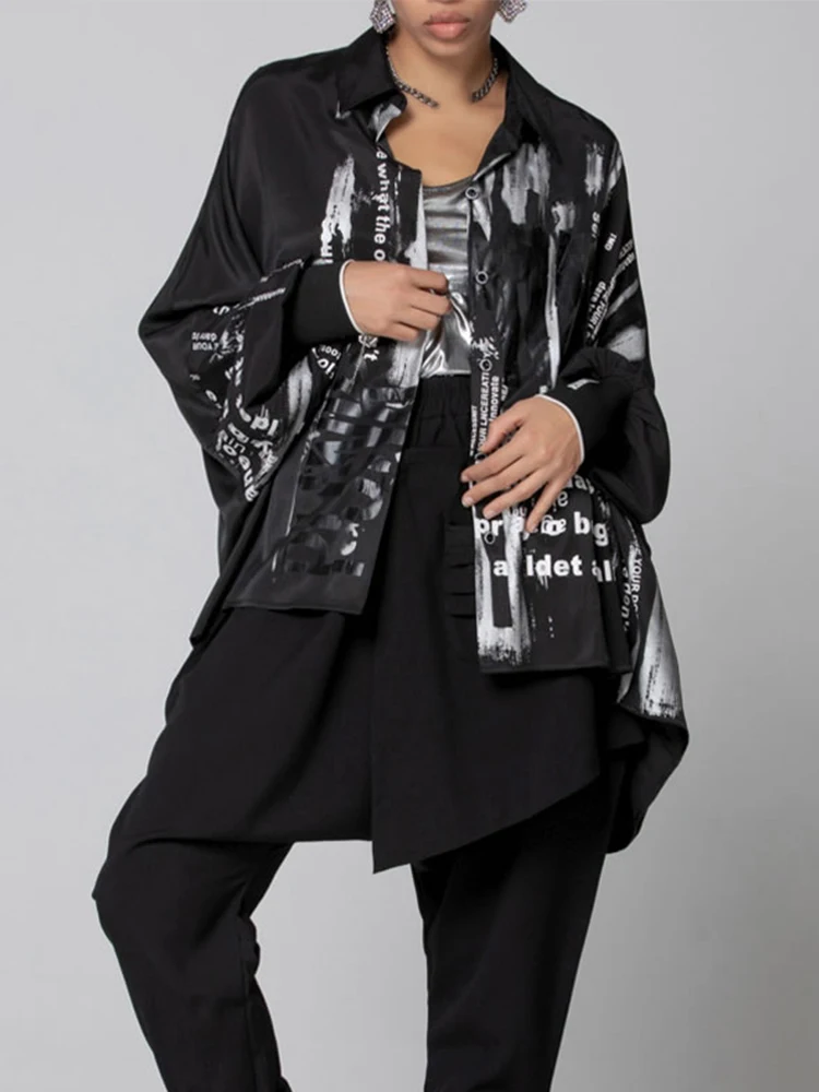 XITAO трендовая рубашка с рукавами летучая мышь модная контрастная цветная