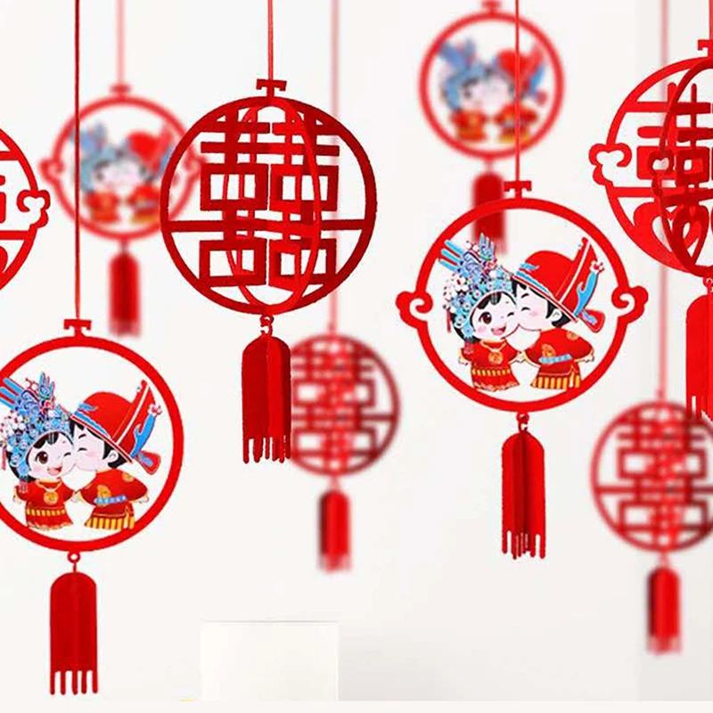 

Свадебное украшение в китайском стиле, подвеска для невесты и жениха, свадебное украшение для дома, украшение в китайском стиле