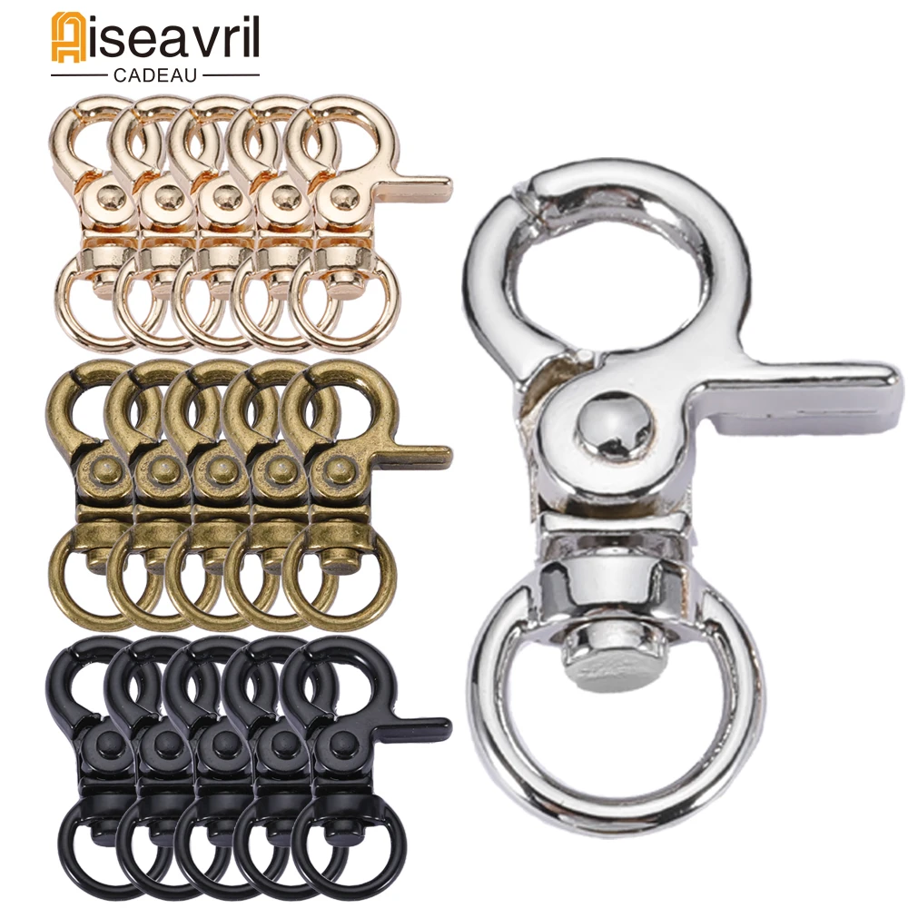

5pcs Trigger Clips Swivel Bolt Snap Hook Lobster Clasps for Leather Craft Bag Strap Belt Webbing Pet Dog Rope Leashes Wholesale