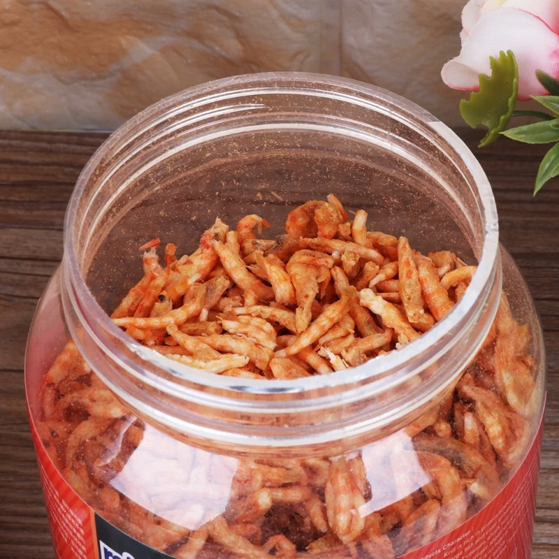 H55A Aquatic Turtle Food Dried Freeze Shrimp for Ornamental Fish Water Turtles Small Pets 1L 3L Resealable Can Natural Treat