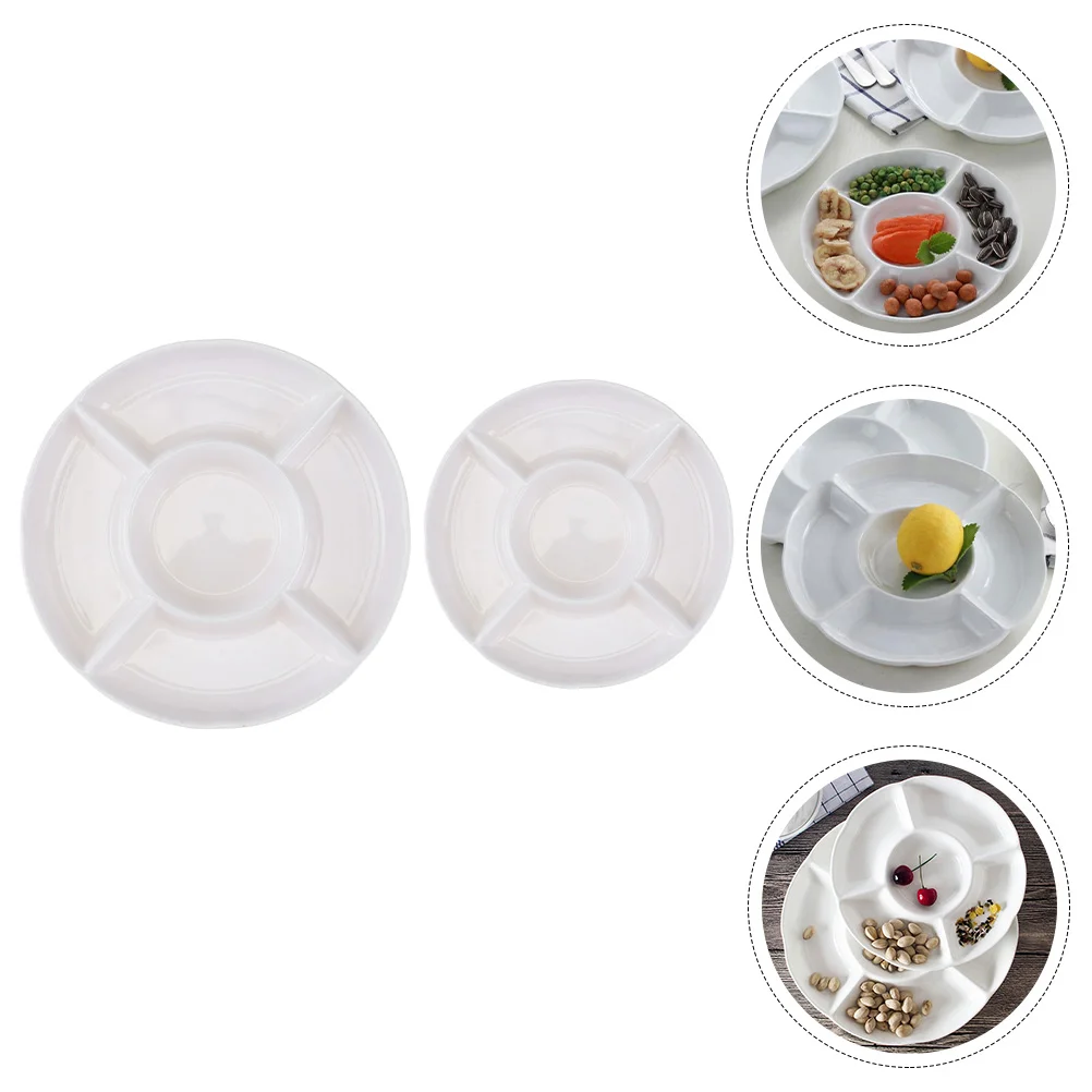 

Serving Traystorage Compartment Appetizer Platters Divided Traysplate Camping Dishes Dish Veggie Snack Fruit Container