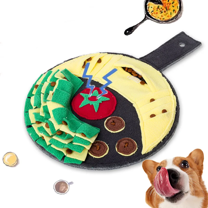 

Игрушечный коврик для собак, игрушка-пазл для домашних питомцев, тарелка-миска для медленного еды, игрушки для кормления, интерактивный пищ...