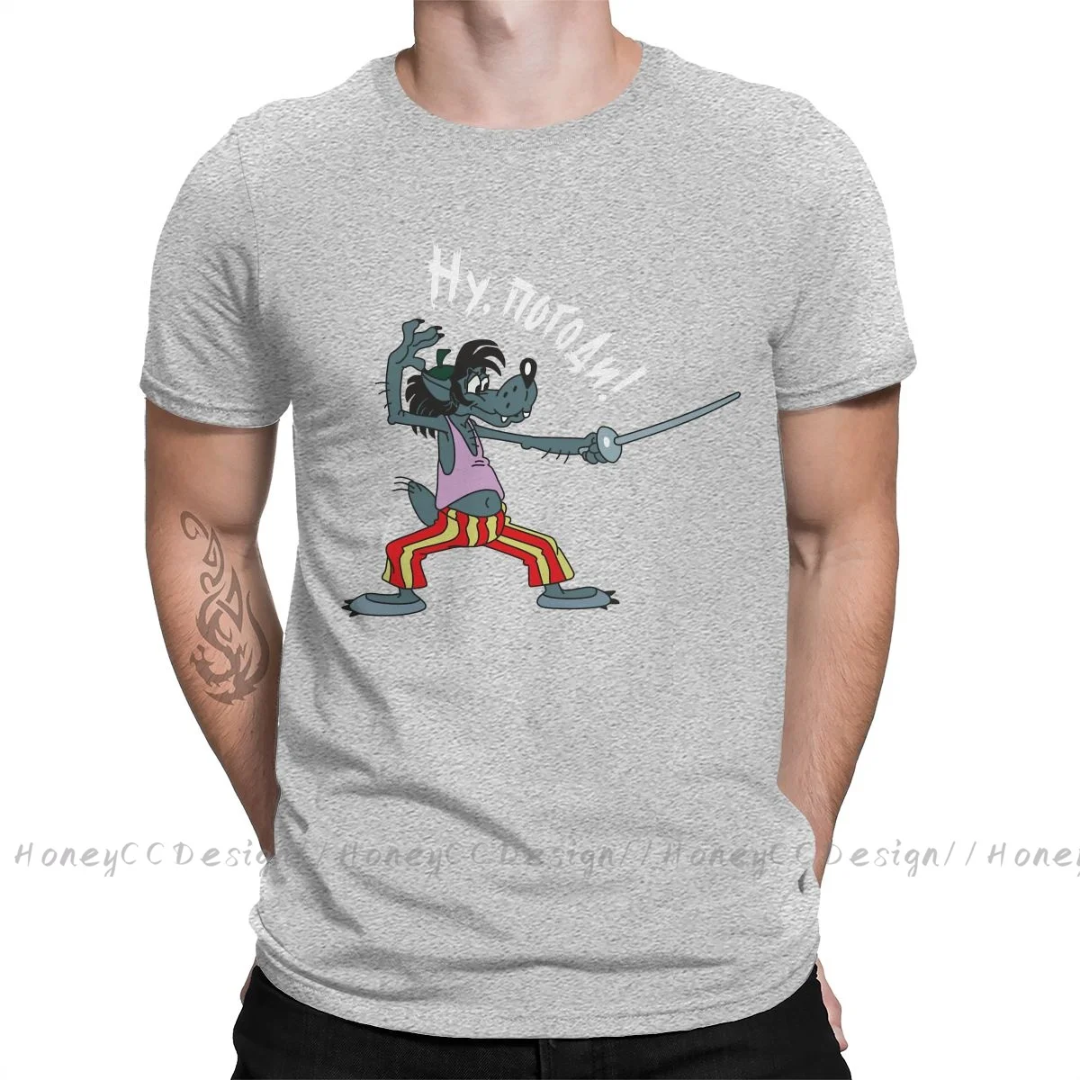 

Винтажная Футболка Nu Pogodi Wolf, Новое поступление 2021, Классическая футболка Nu Pogodi с уникальным дизайном, Хлопковая мужская футболка с круглым вырезом